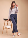 GREY SATIN SHIRT WITH TROUSER