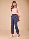 PEACH SATIN SHIRT WITH TROUSER