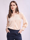 CREAM SATIN SHIRT WITH TROUSER
