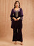 PURPLE VELVET PITA EMBROIDERED CO-ORD SET
