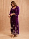 PURPLE VELVET FESTIVE TUNIC