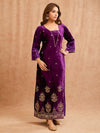 PURPLE VELVET FESTIVE TUNIC