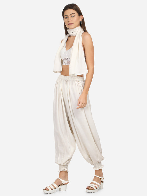 WHITE AFGHANI BOTTOM