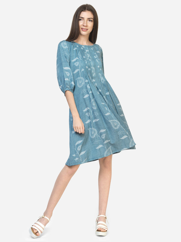 FLORAL BROADTUCK DRESS