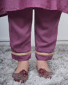 PURPLE KALI KURTA SET WITH FIDA DUPATTA