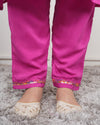 MAGENTA KALI KURTA SET WITH FIDA DUPATTA