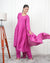 MAGENTA KALI KURTA SET WITH FIDA DUPATTA