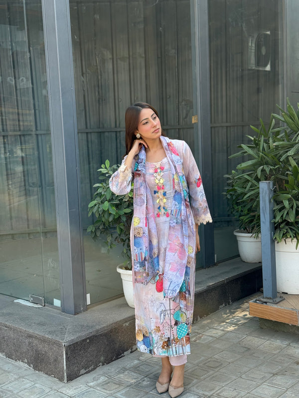 MITALI MAKKAR IN SPRING VALLEY EMBROIDERED KURTA SET