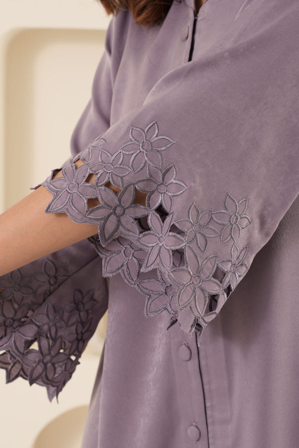GUNJAN LADHA IN LILAC CUT WORK TUNIC AND BOTTOM SET