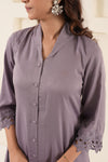 GUNJAN LADHA IN LILAC CUT WORK TUNIC AND BOTTOM SET