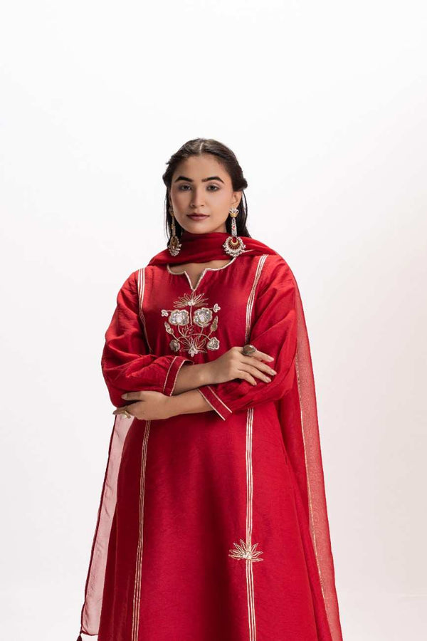 GOTA EMBROIDERED KURTA SET