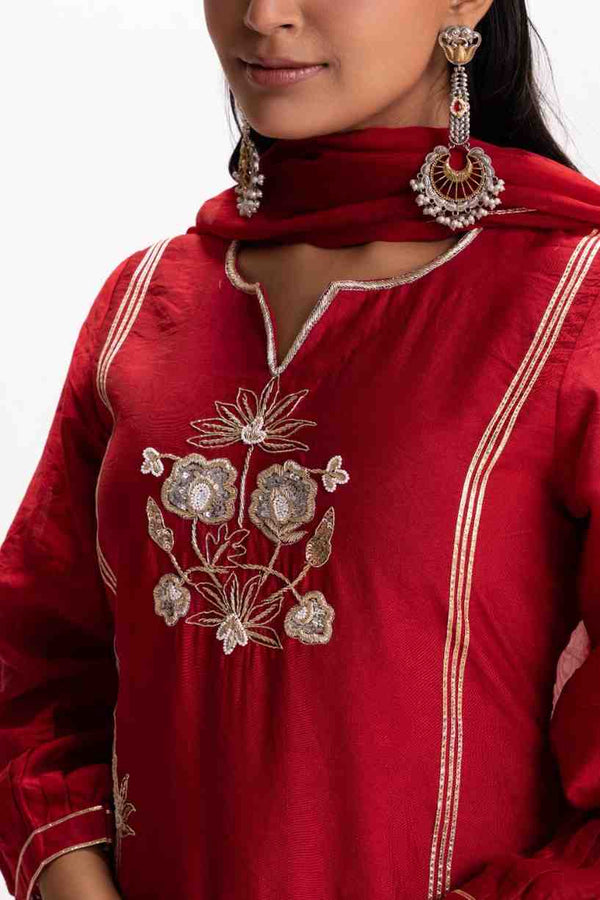GOTA EMBROIDERED KURTA SET