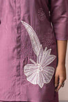 MAUV COTTON EMBROIDERD CO-ORD SET