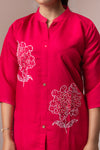 CHERRY EMBROIDERED COTTON TOP WITH TROUSERS