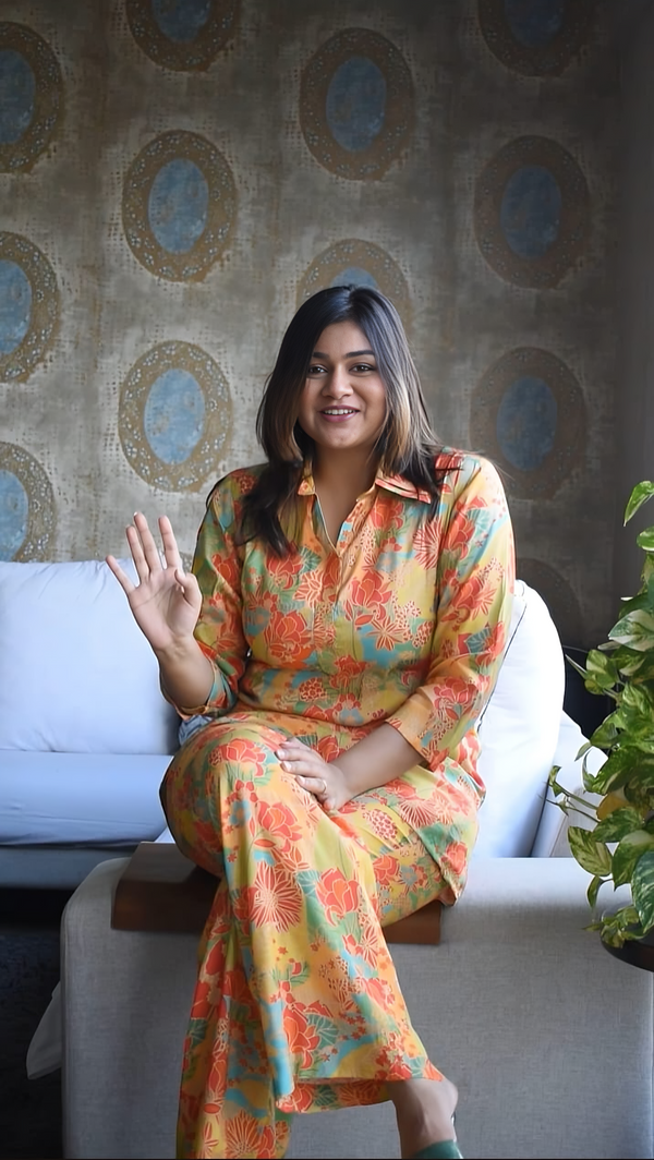 ANEESHA AGARWAL IN LEMONADE BREEZE MUSLIN CO-ORD SET