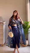 AGRIMA KUMAR IN NAVY EMBROIDERED DHOTI SET