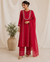 RED SILK FESTIVE KURTA SET