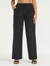 Black Pinstripe Co-ord Set with Scalloped Hem