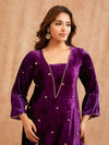 PURPLE VELVET FESTIVE TUNIC