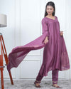 MAGENTA KALI KURTA SET WITH FIDA DUPATTA