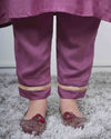 MAGENTA KALI KURTA SET WITH FIDA DUPATTA