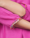 MAGENTA KALI KURTA SET WITH FIDA DUPATTA