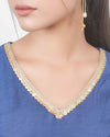 NAVY KALI KURTA SET WITH FIDA DUPATTA