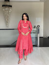ROSHINI SAINI IN RED SILK FESTIVE KURTA SET