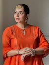 DEEPIKA KEWALRAMANI IN ORANGE CHANDERI KURTA SET