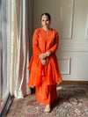 DEEPIKA KEWALRAMANI IN ORANGE CHANDERI KURTA SET