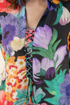 BLACK MYRA FLORAL CO-ORD SET.