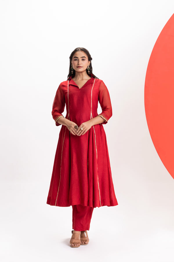 RED KALI TUNIC SET