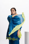 HAND CUT CHANDERI SILK KURTA SET
