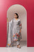 GREY PRINTED COTTON LINEN KURTA SET