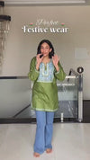ROSHINI SAINI IN RED SILK FESTIVE KURTA SET
