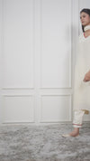 WHITE KALI KURTA SET WITH FIDA DUPATTA